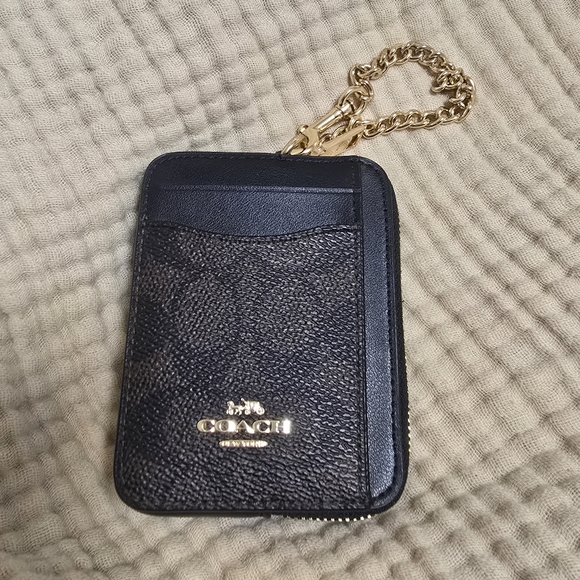 Coach Black and Gold Mini Wallet - Picture 3 of 4